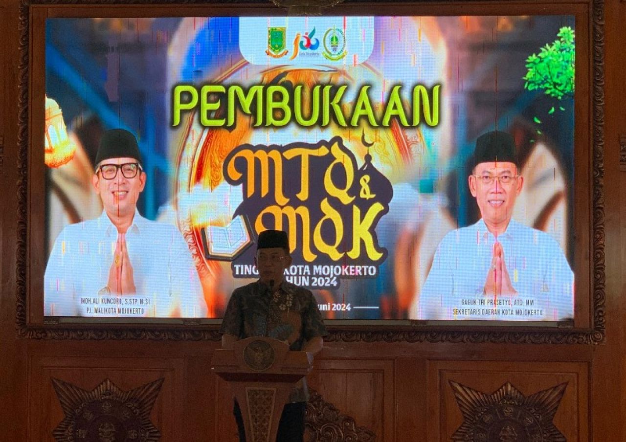 Sekretaris Daerah Kota Mojokerto Gaguk Tri Prasetyo membuka secara resmi MTQ dan MQK Kota Mojokerto 2024. (ist)