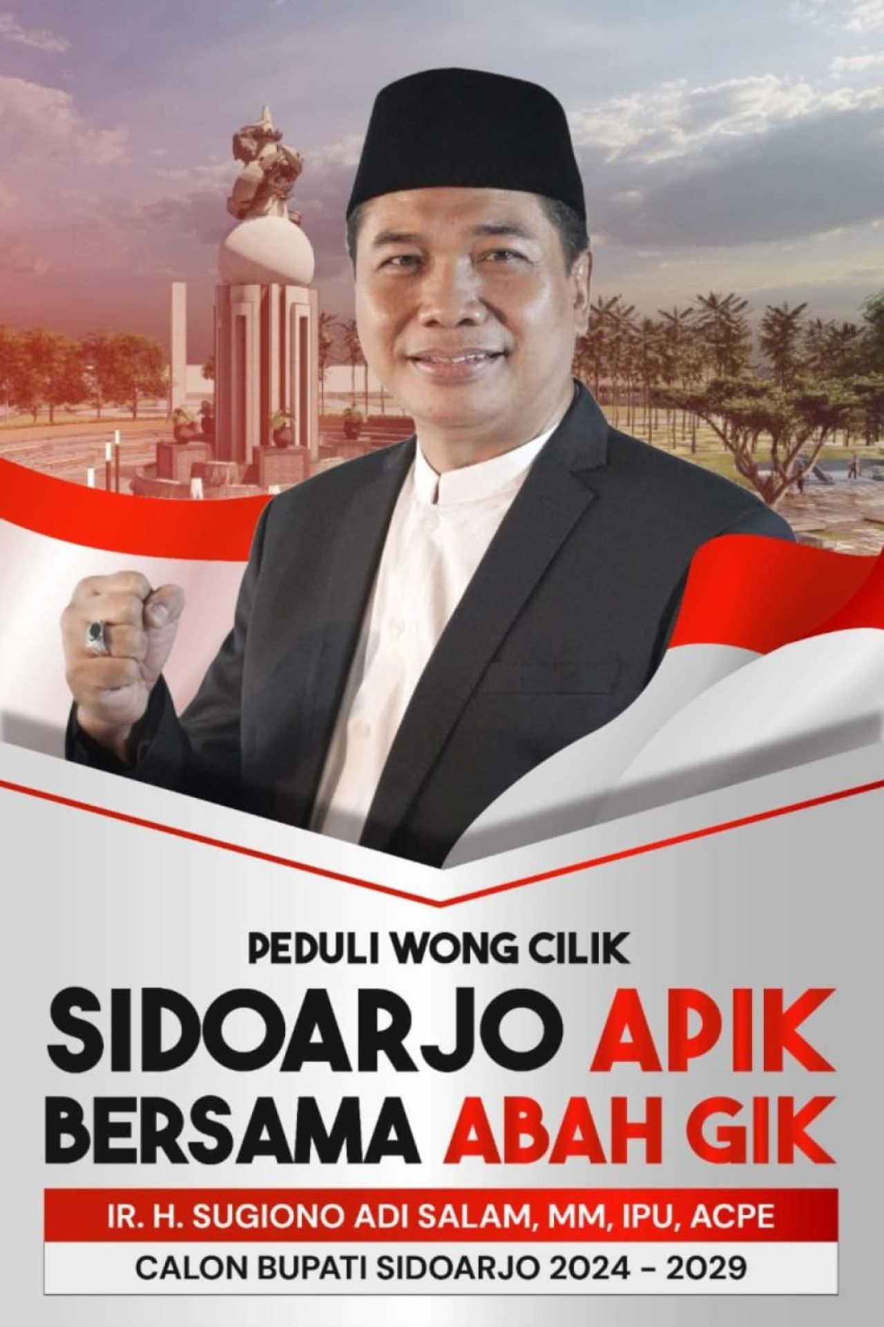 Ir H Sugiono Adi Salam, Bacabup Sidoarjo. (Ist)