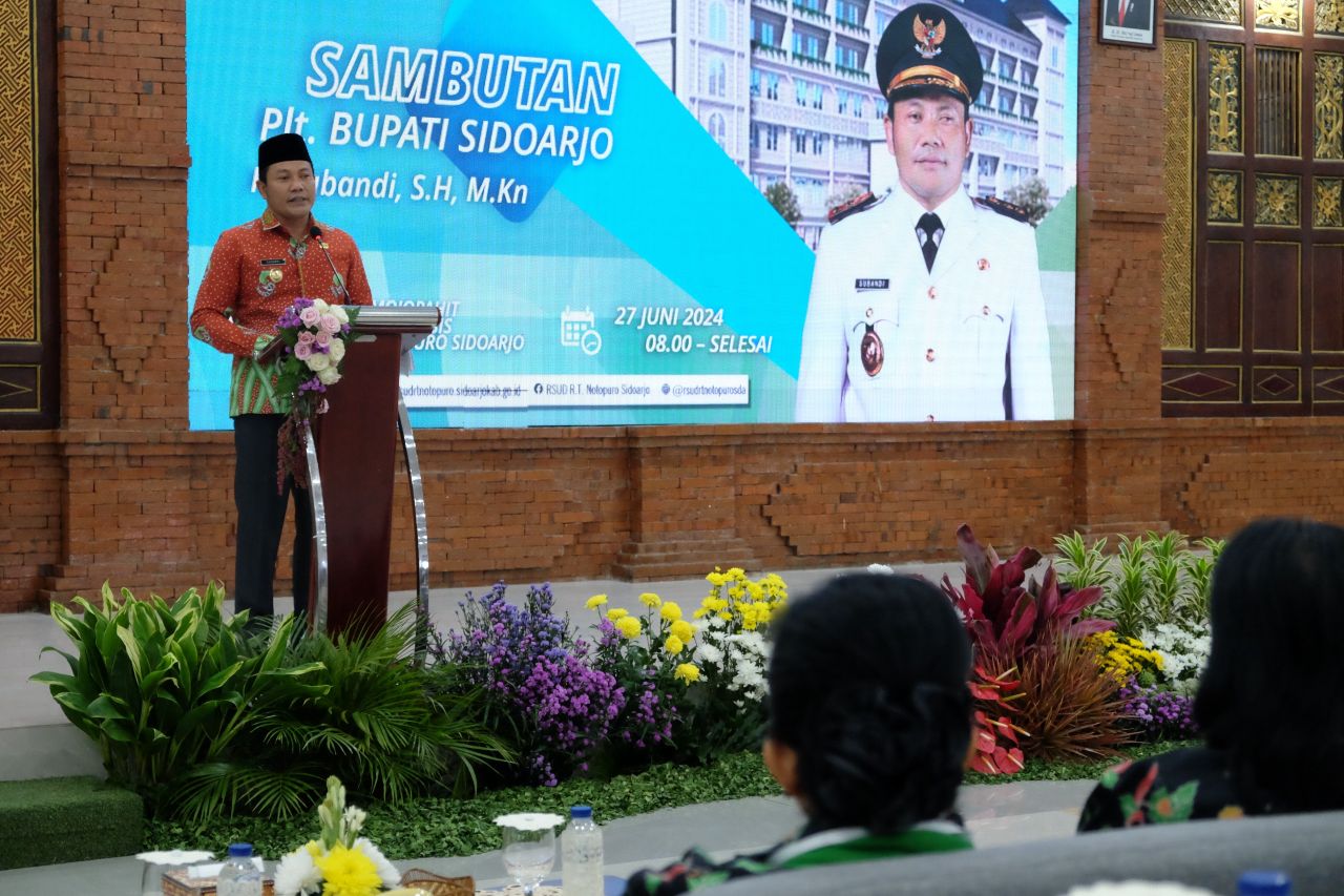 Plt Bupati Sidoarjo, Subandi menyampaikan sambutan. (Ist)
