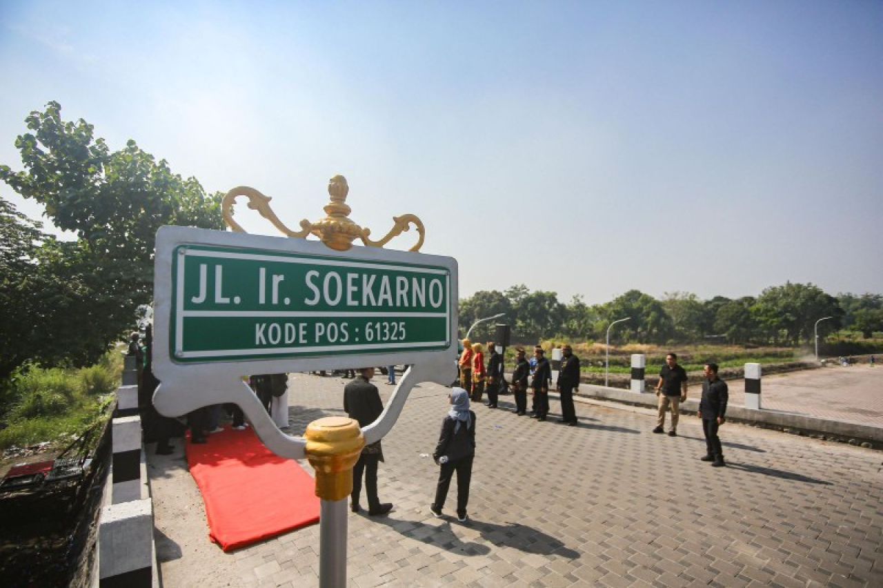 Jalan Balongcangkring-Rejoto yang diresmikan oleh mas Pj menjadi Jalan Ir. Soekarno. (ist)