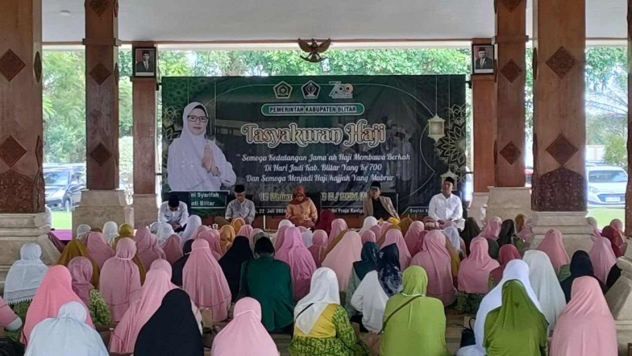 Bupati Blitar Hadiri Tasyakuran Haji Tahun 2024 di Pendopo Sasana Adi Praja. (Ist(