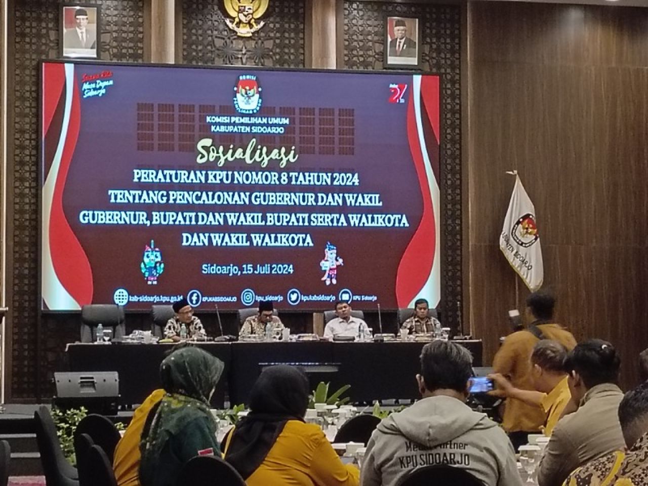 Sosialisasi KPU Sidoarjo terkait PKPU Nomor 8 Tahun 2024 di hotel Fave Jl. Jenggolo Sidoarjo. (Ist)