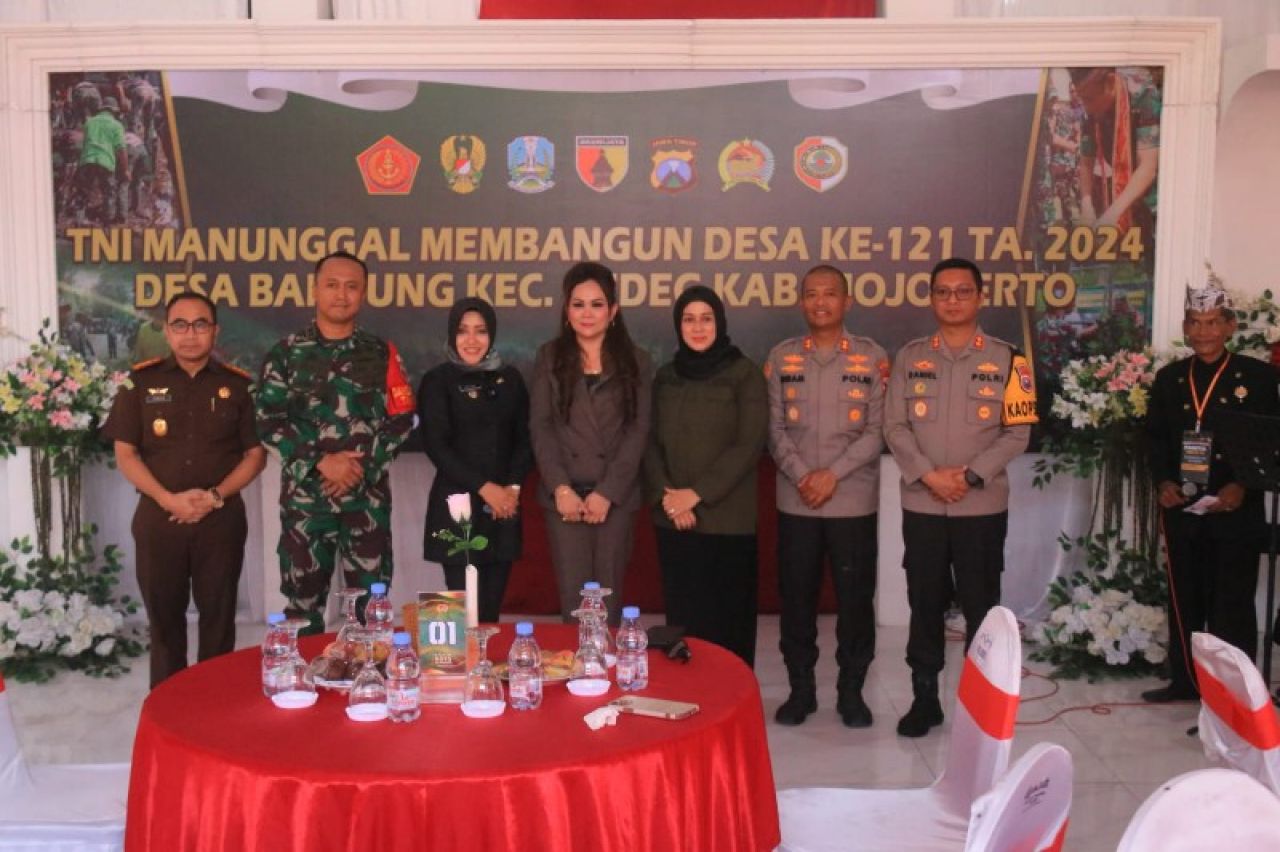 TMMD Ke-121 th. 2024 turut dihadiri Forkopimda Kabupaten Mojokerto. (eko)