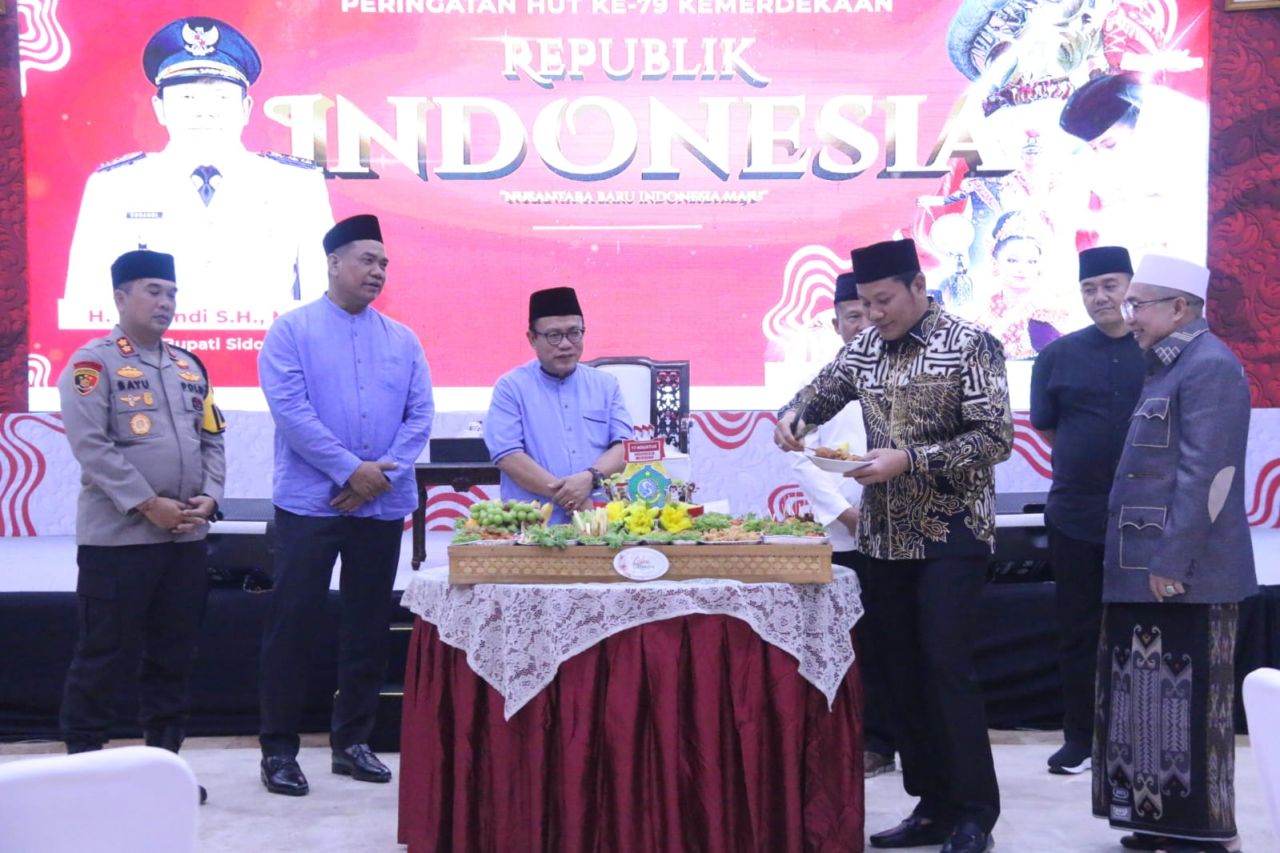 Di Acara Tasyakuran HUT Ke 79 RI, Subandi Ajak Masyarakat Guyub Rukun Bangun Sidoarjo