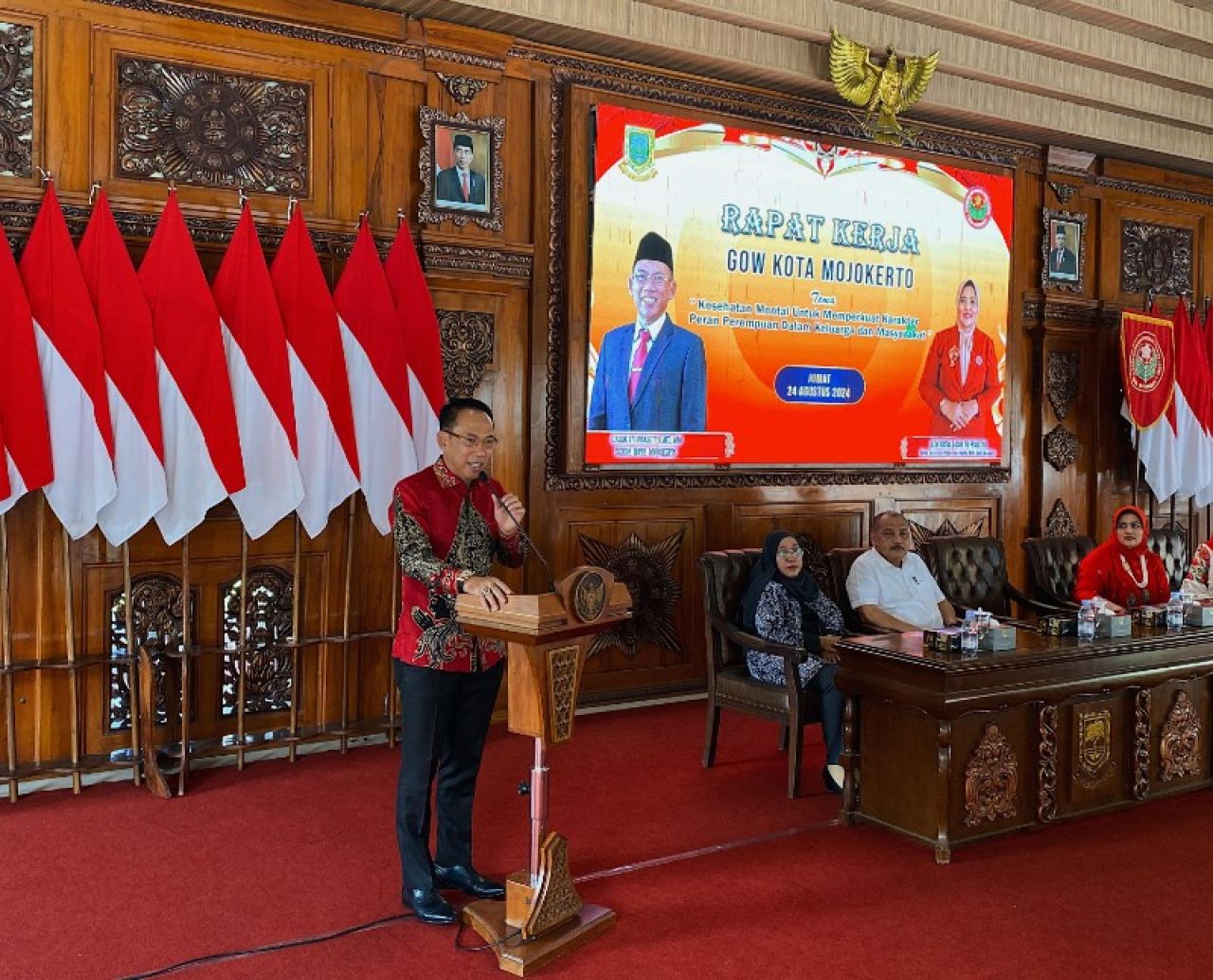 Sekdakot Mojokerto Buka Raker GOW, Pentingnya Kesehatan Mental Perempuan Dukung Indonesia Emas 2045