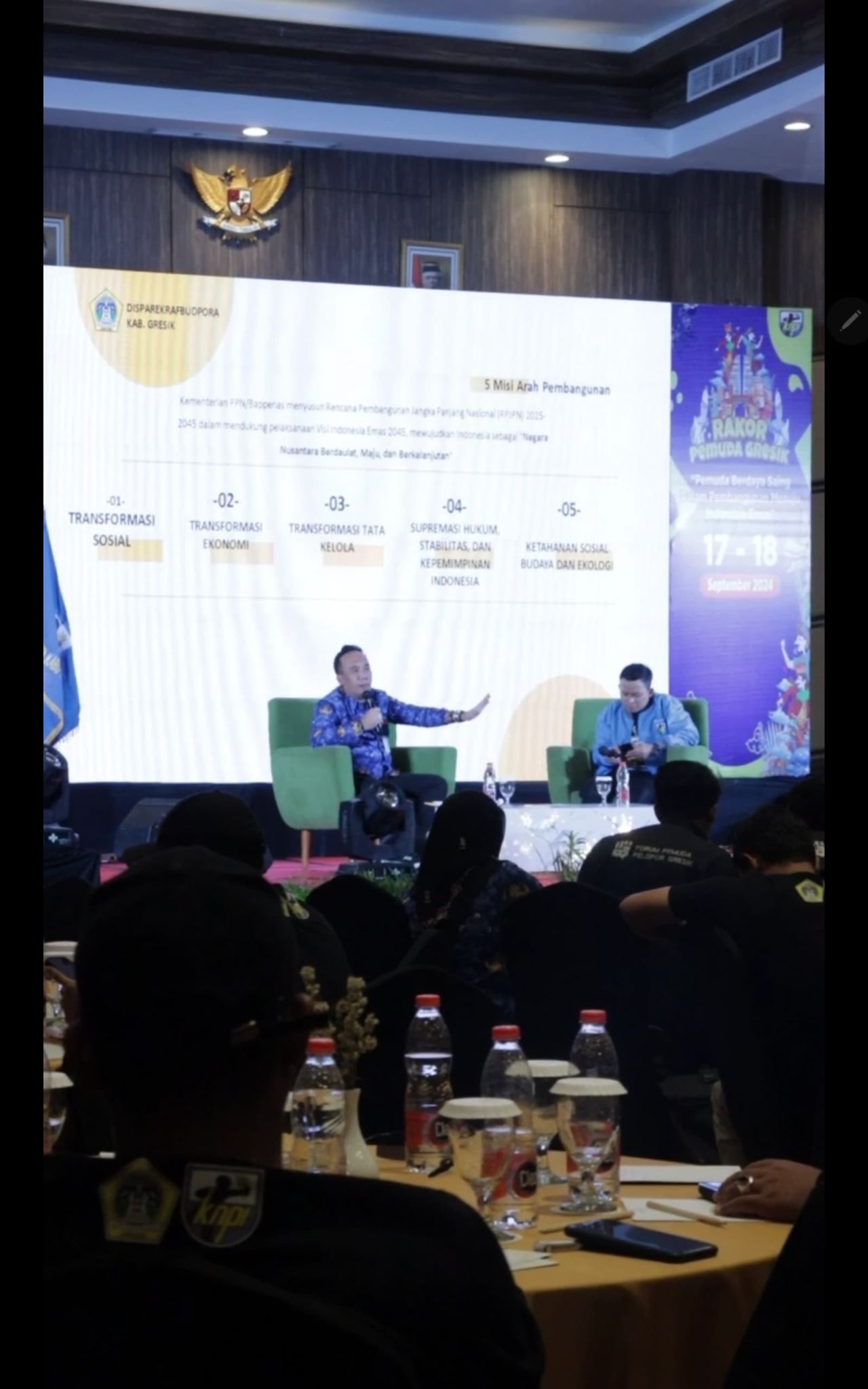 Disparekrafbudpora Gresik dan KNPI Gresik Gelar Rakor Pemuda 2024