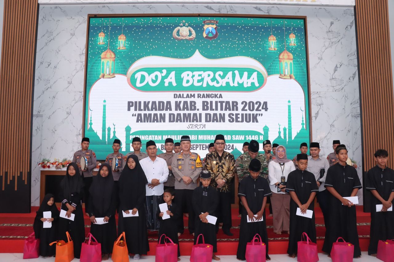 Kapolres Blitar dan Forkopimda Gelar Doa Bersama Demi Suksesnya Pilkada Kabupaten Blitar 2024 (ist)