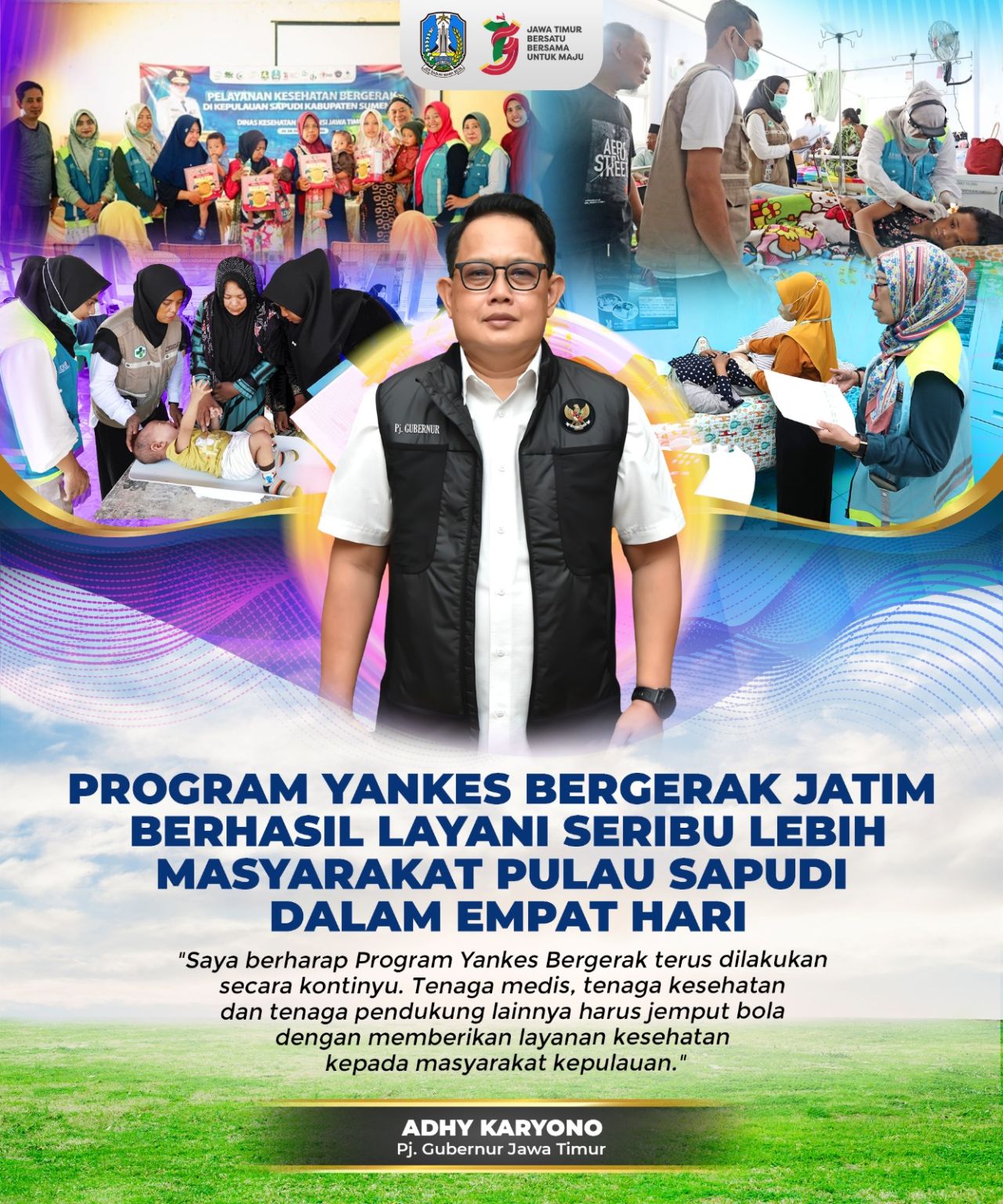 Program Yankes Jatim bergerak layani 1000 warga Pulau Sapudi. (Ist)