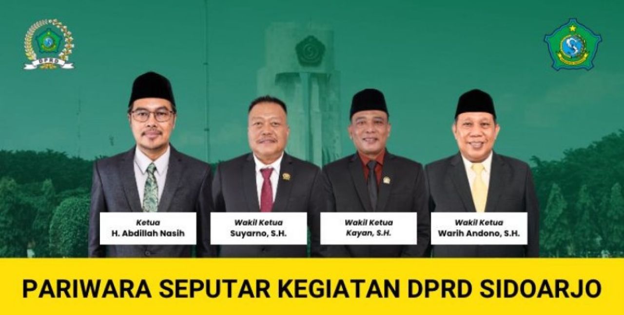 pimpinan DPRD Kabupaten Sidoarjo, periode 2024-2029. (ist)