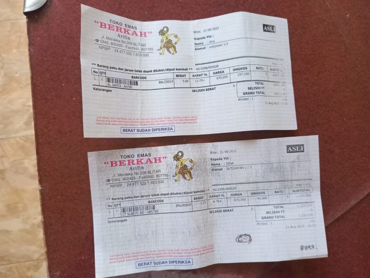 Waspada !! Jambret Gentayangan di Sutojayan Blitar, Seorang IRT Jadi Korban Jambret Kerugian Capai Rp 8 Juta