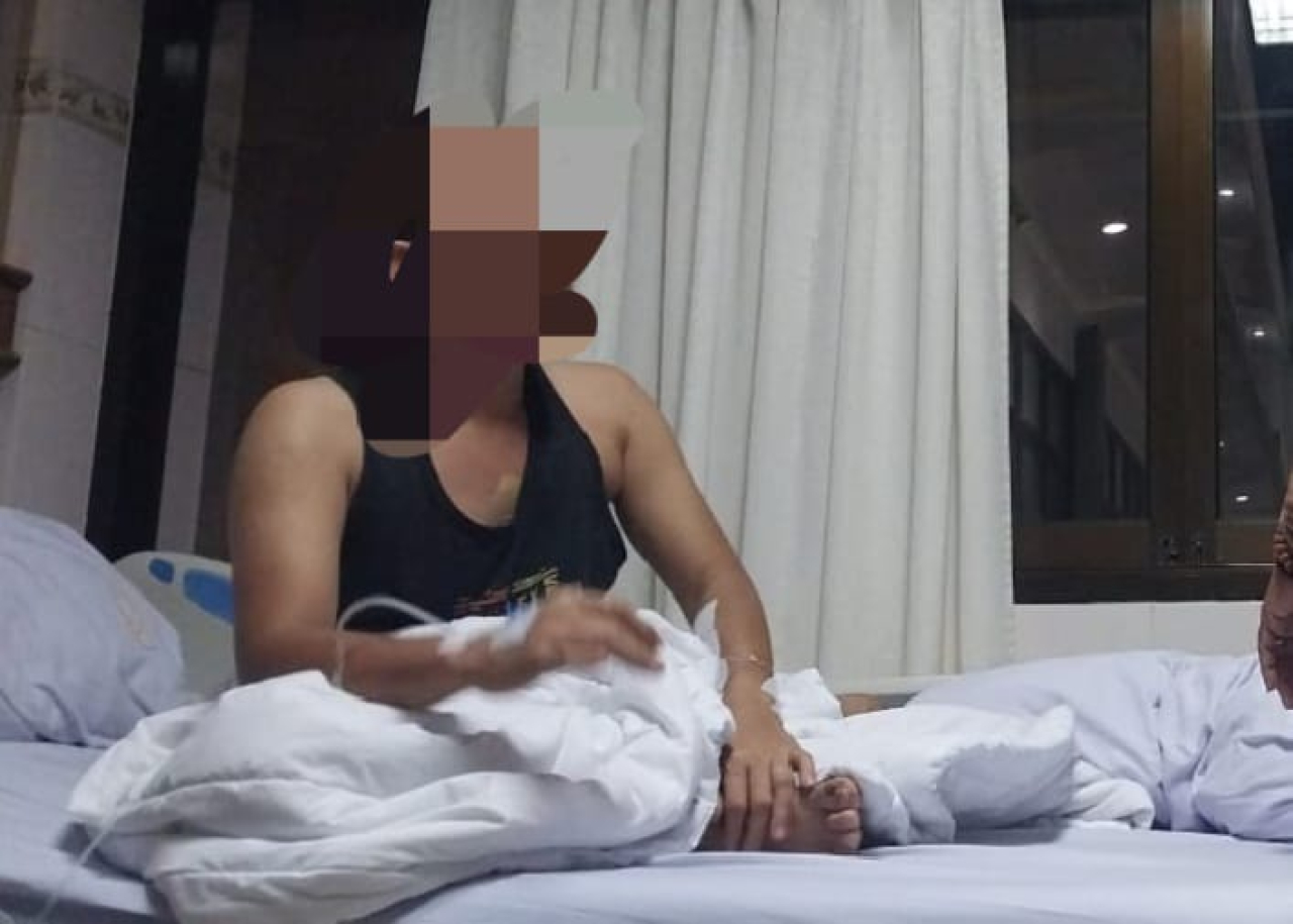 Salah satu wartawan korban pembacokan. (Ist)