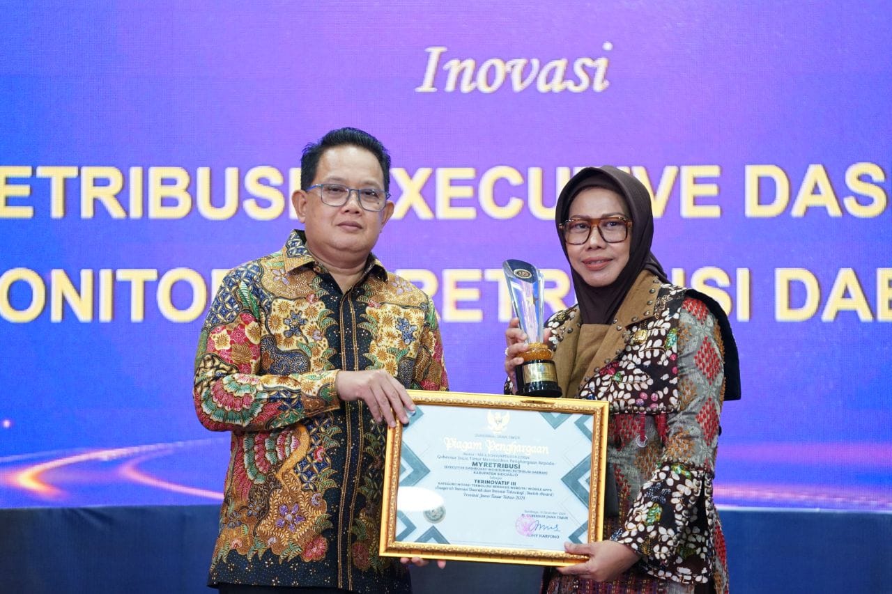 My Retribusi dan Siksda Pemkab Sidoarjo Terima Penghargaan Inotek Award