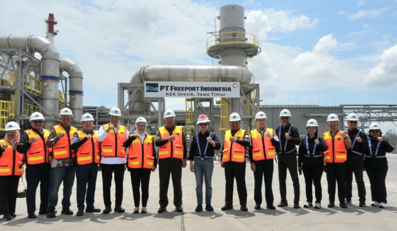 Rombongan dari Lemhanas di dalam areal PT Freeport Indonesia. (ist) 