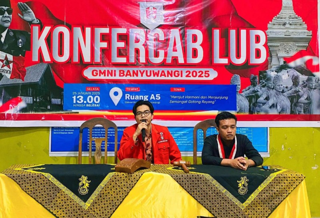 Konfrensi Cabang Luar Biasa (Konfercablub) Dewan Pimpinan Cabang (DPC) Organisasi Gerakan Mahasiswa Nasional Indonesia (GMNI) Kabupaten Banyuwangi digelar 25 - 28 Januari 2025. (ist)