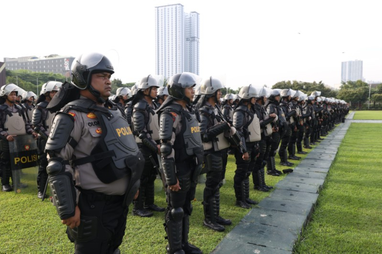 Apel gelar pasukan oleh Ditsamapta Polda Jatim di Lapangan Apel Mapolda Jatim. (ist)