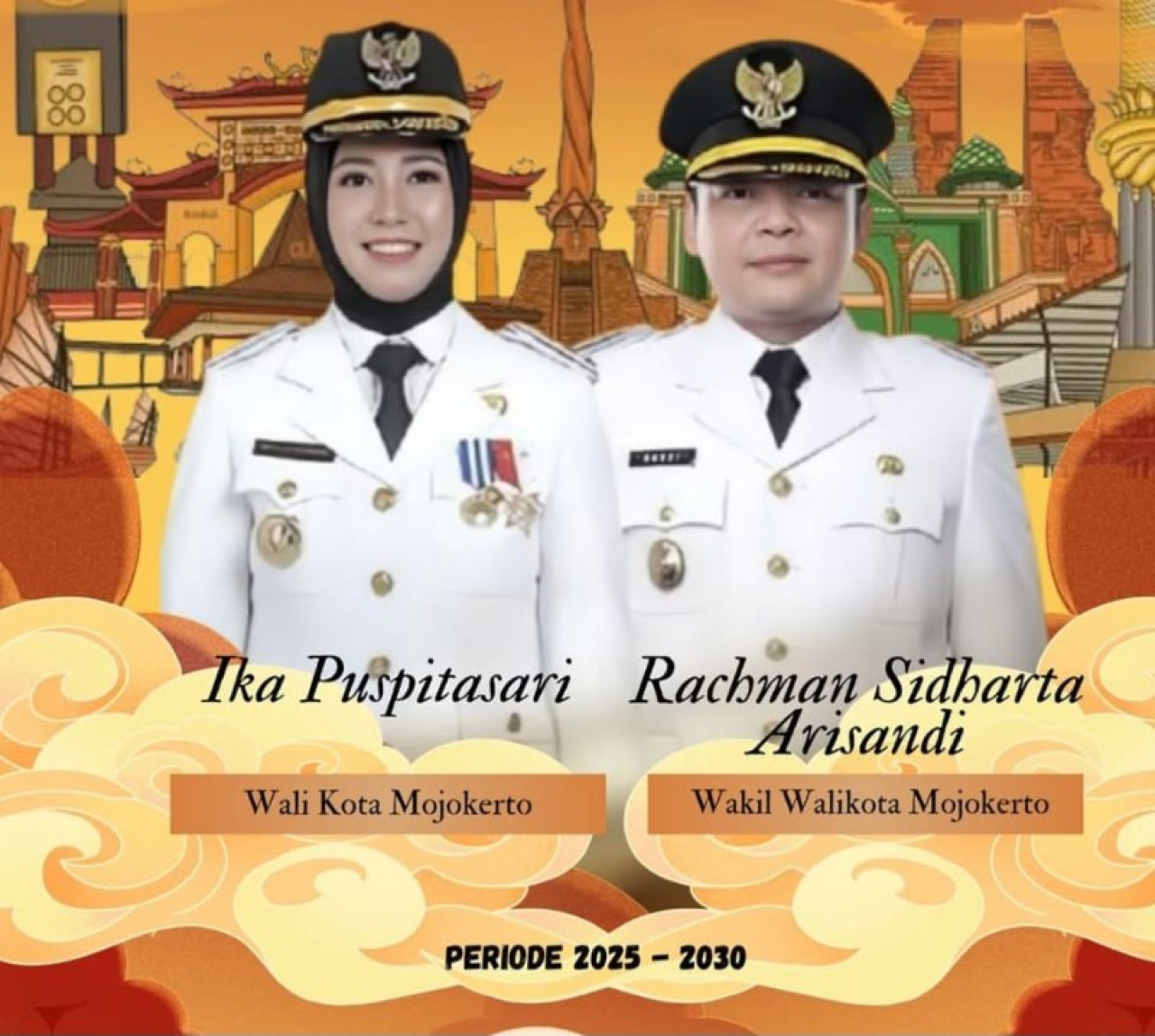 Ning Ita dan cak Sandi siap pimpin Kota Mojokerto periode 2025-2030. (ist)