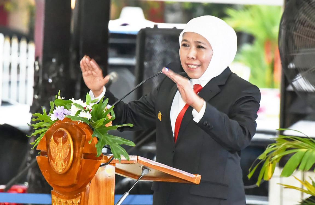 Gubernur Khofifah menutup road show sertijab kepala daerah di Lumajang. (Ist)
