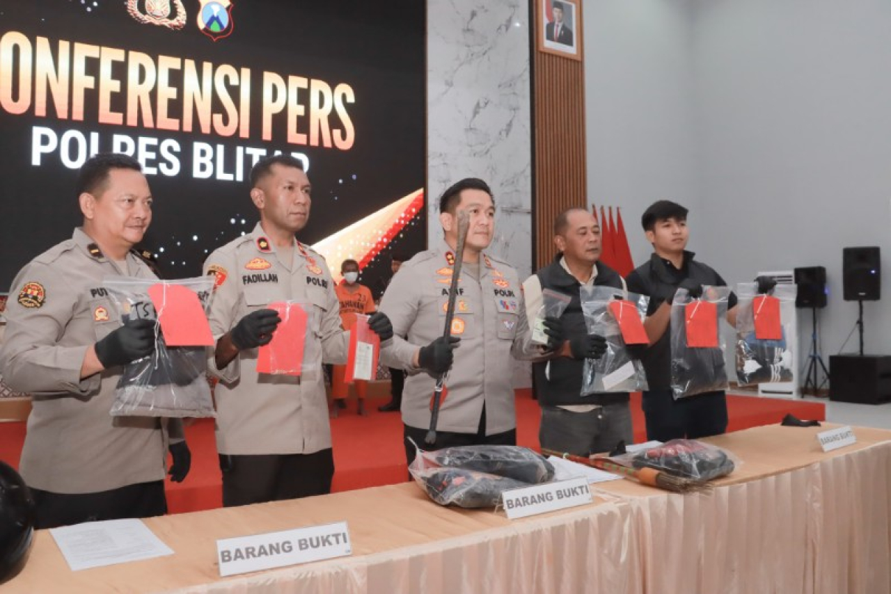 Polres Blitar berhasil ungkap tiga kasus kriminal di Blitar. (ist)