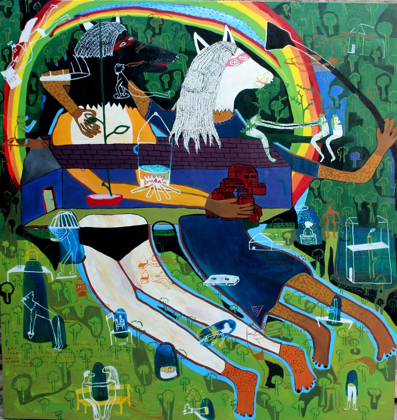 Pameran Lukisan Karya Sitir, Eksplor Serigala Jadi Simbol Keluarga