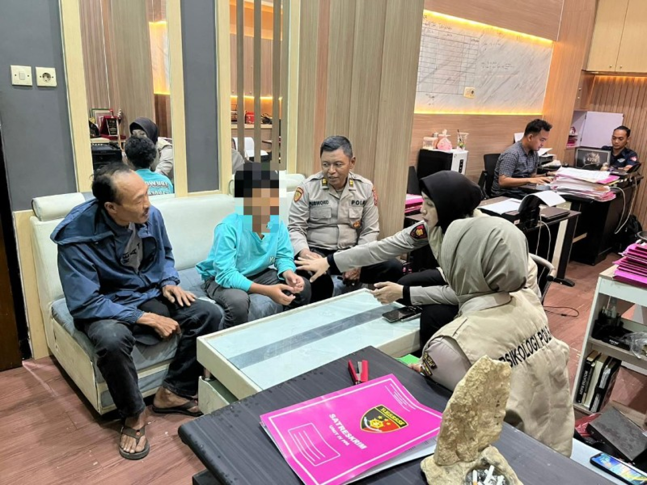 Polres Blitar Beri Dukungan Psikologis Siswa Korban Bullying