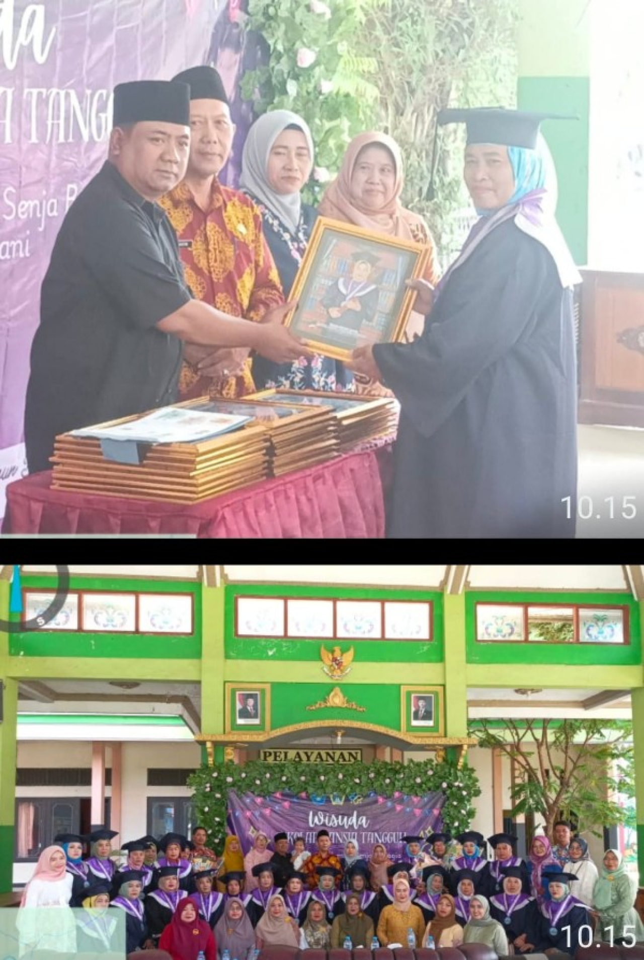 Prosesi para wisudawan Sekolah Lansia di Desa Wedani. (ist)