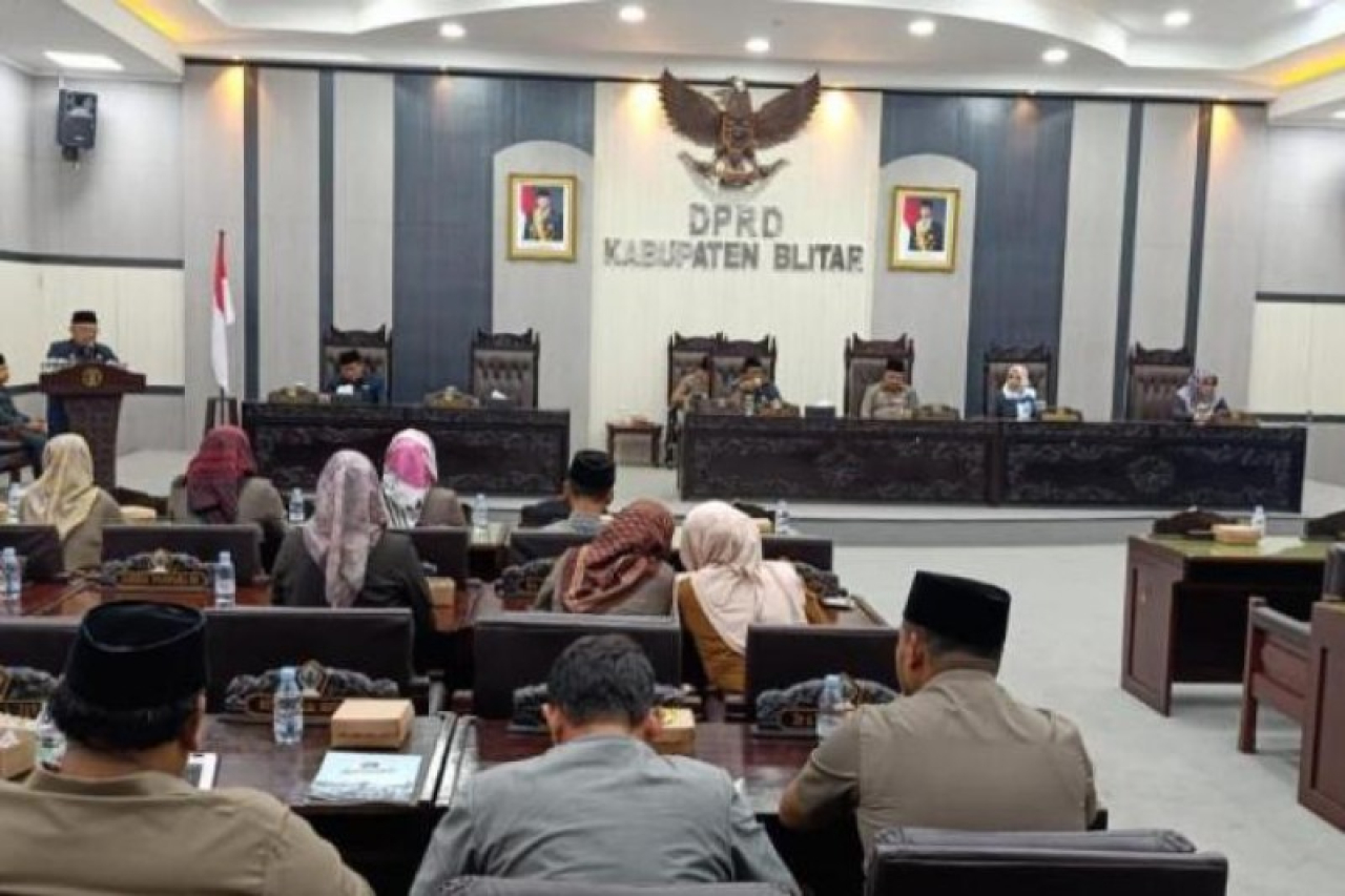 Suadana Rapat Paripurna DPRD Kabupaten Blitar. (ist)