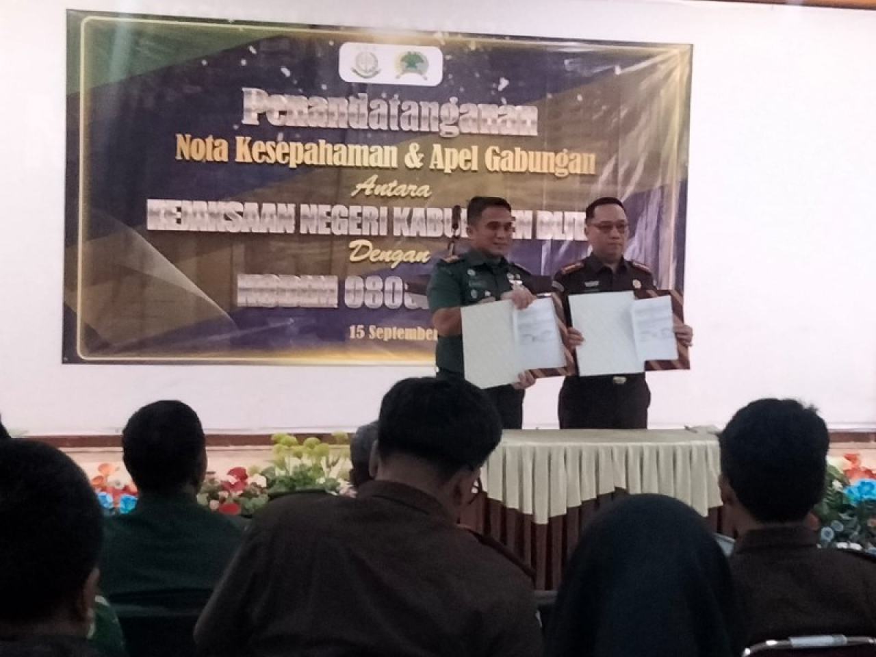 Kejari Kab Blitar dan Kodim 0808 Teken Nota Kesepahaman, Perkuat Sinergi Penegakan Hukum dan Stabilitas Daerah. (ist(