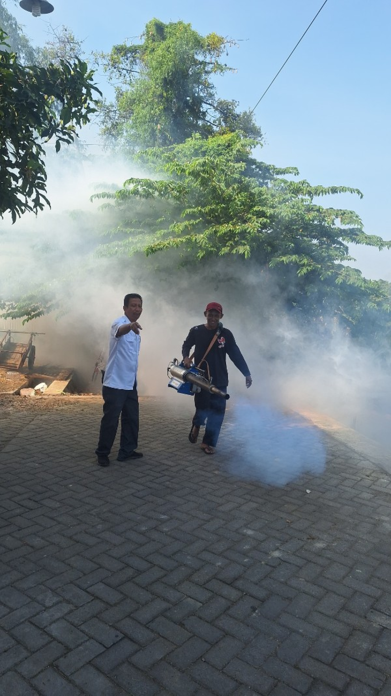 Cegah Penyebaran Penyakit DBD, Pemdes Boboh Menganti Gelar Fogging Massal 