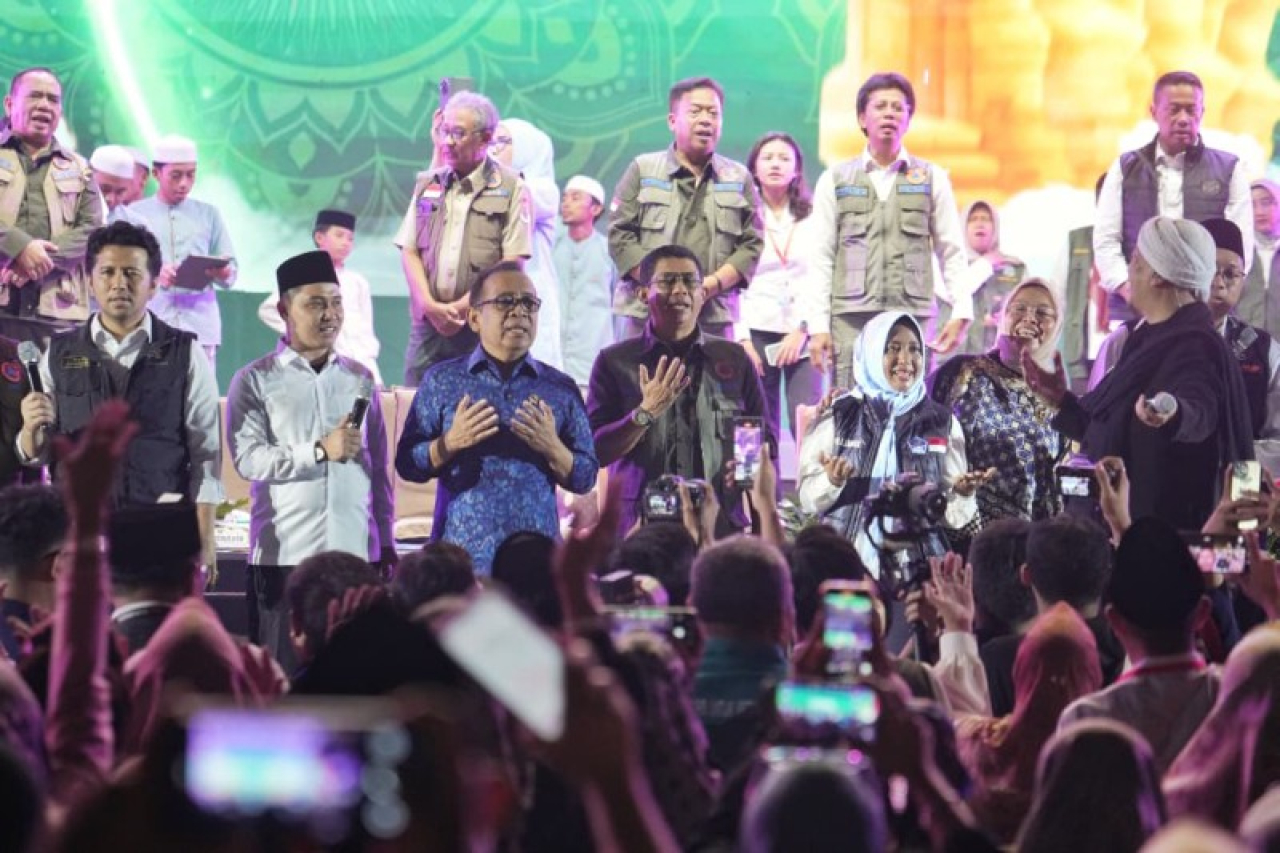 Malam Puncak PRB 2025 di Mojokerto, Khidmat Berdoa, Meriah Berkarya