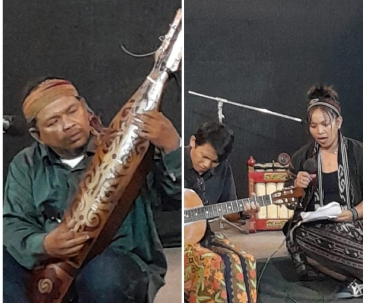 Pegiat seni Surabaya saat tampil di Balai Pemuda Surabaya. (Ist)