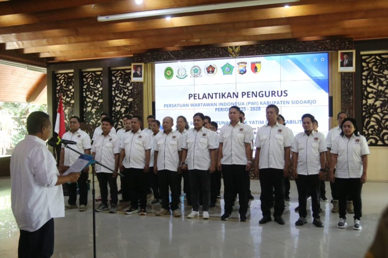 Pengurus PWI Sidoarjo 2025-2028 Resmi Dilantik, Siap Wujudkan Pers yang Berkolaborasi dan Bermartabat