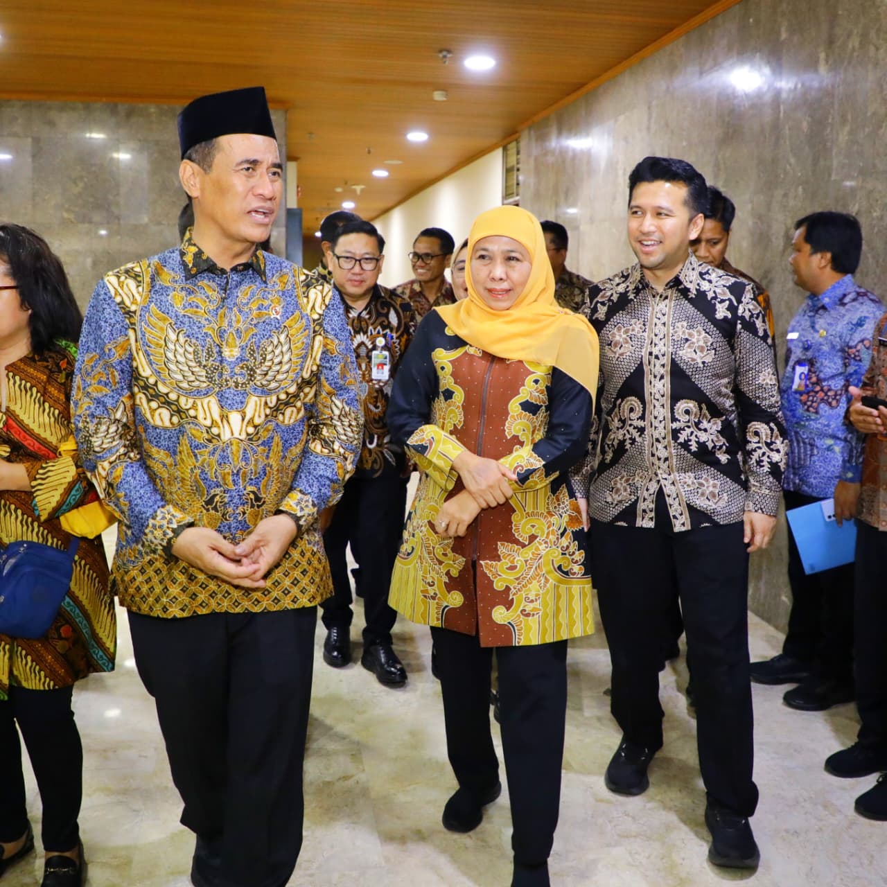 Gubernur Khofifah dan Wagub Emil Temui Mentan, Tegaskan Kesiapan Jatim Kawal PSN Wujudkan Swasembada Susu dan Gula. (Ist)