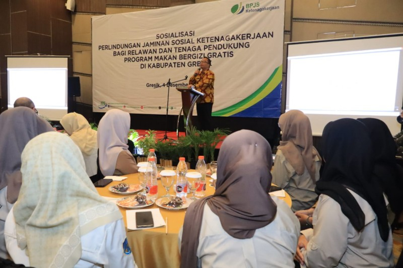 Wabup Gresik berikan pengarahan bagi relawan dan pendukung MBG. (ist)