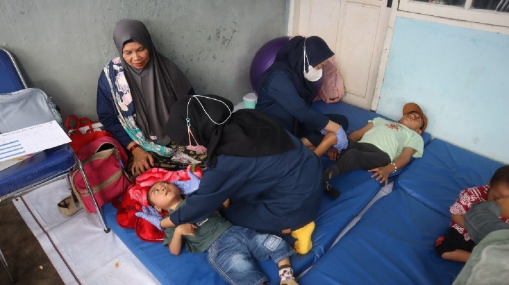 Posyandu Disabilitas di Sekretariat LKS Anak Bangsa, kawasan Sawojajar, Kota Malang. (foto: ist)