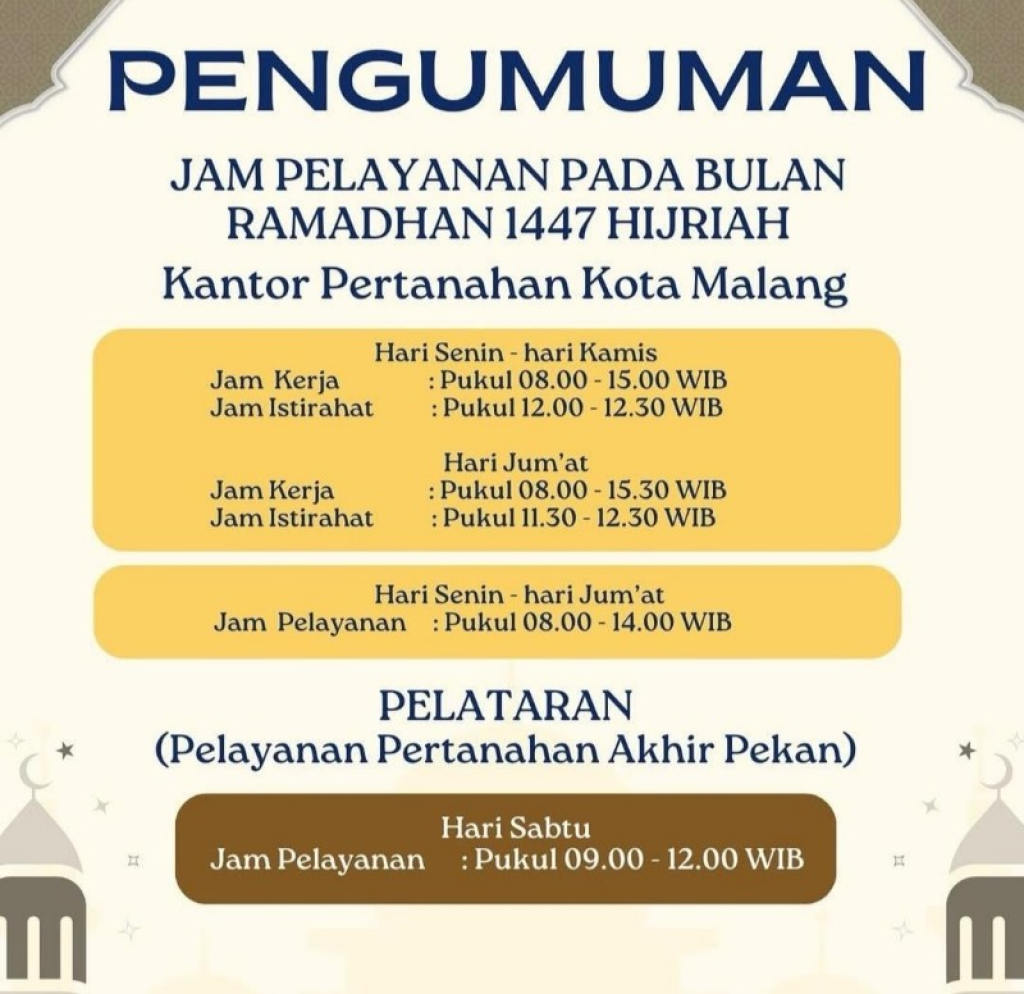 Pamflet pengumuman program PELATARAN selama Bulan Ramadan. Senin (23/2/2026). (foto; dok humas)