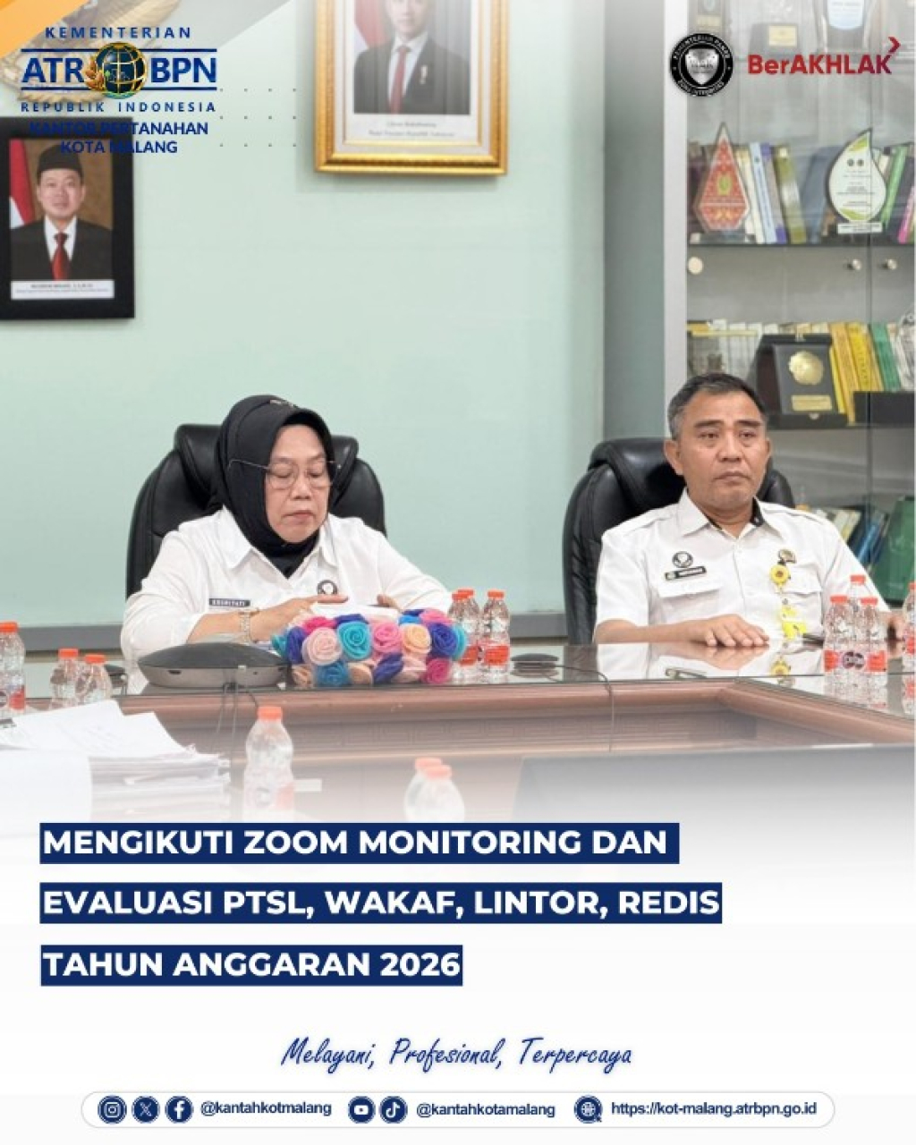 Monev pelaksanaan program strategis Kementerian ATR/BPN) TA 2026. Jum'at (27/2/2026). (foto: dok humas)
