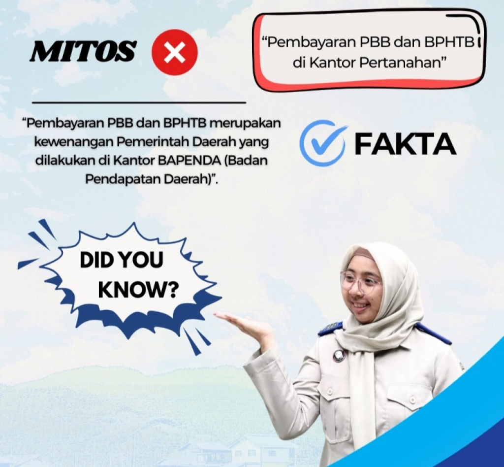 Pamflet edukasi Pembayaran PBB dan BPHTB. Jum'at (27/2/2026). ( foto: dok humas)