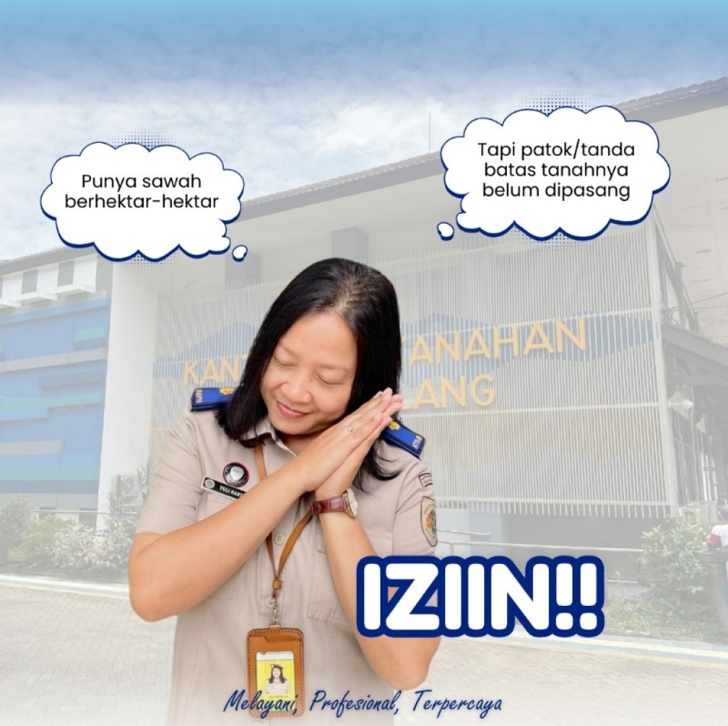 Poster sosialisasi legalitas tanah dan layanan digital. Sabtu (28/2/2026). foto: dok humas)