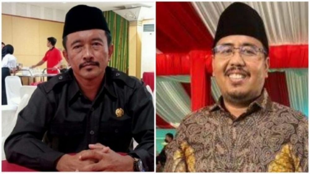 Foto : kiri Ketua DPC Partai Gerindra Kabupaten Blitar Mujib SM. kanan : Ketua DPD Partai Gerindra Jawa Timur. (Ist) 
