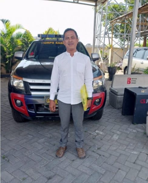 Ketua LKH Barracuda Indonesia Hadi Purwanto usai memberikan keterangan di Satreskrim Polres Mojokerto.(ist)