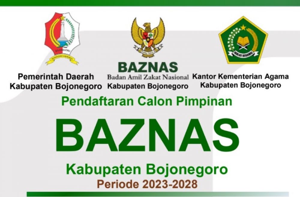 Pendaftaran calon seleksi pimpinan Baznas Bojonegoro, ini pesyaratannya. (Ist) 