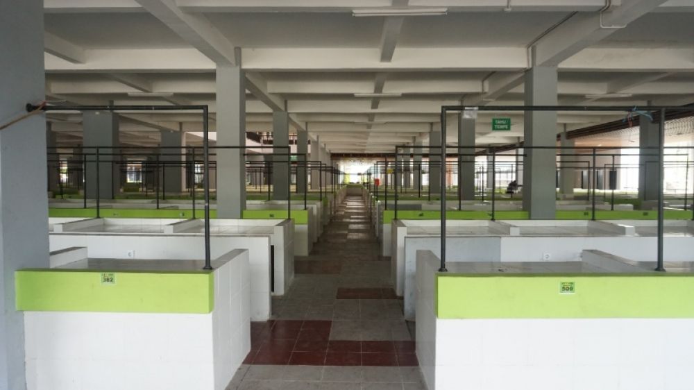 Los /stan pasar wisata Bojonegoro yang menyajikan kuliner bakal segera ditempati dan dibuka. (Ist) 