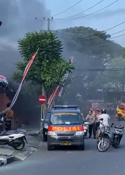 Kebakaran Polres Kota Kediri Diduga Arus Pendek Listrik