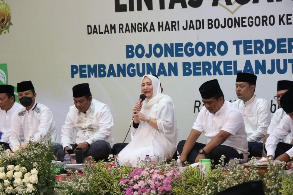 Bupati Bojonegoro hadiri Do'a Lintas Agama dalam rangkaian HJB ke 345 Kabupaten Bojonegoro di pendopo Malowopati. (Ist) 