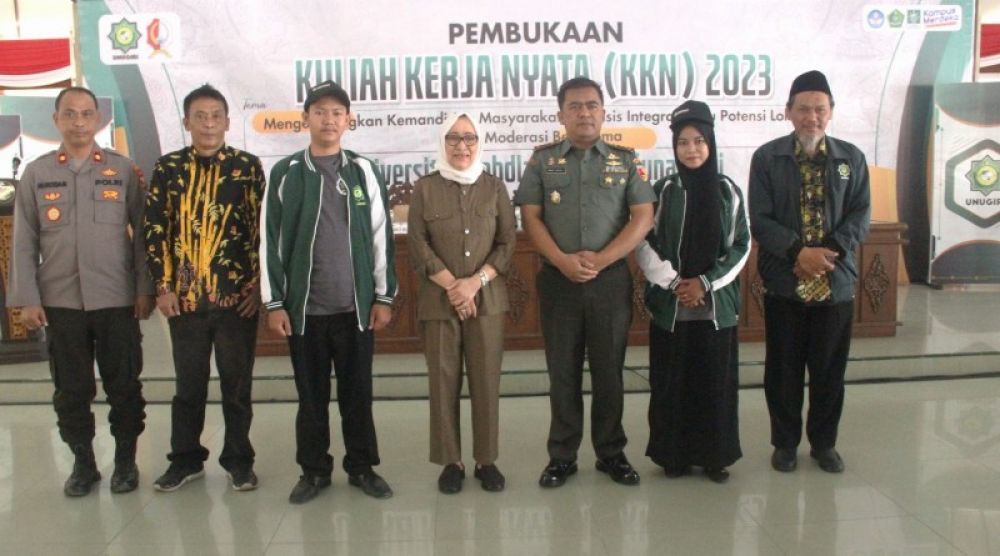 Bupati Bojonegoro Anna Mu’awanah membuka Kuliah Kerja Nyata (KKN) Universitas Nahdlatul Ulama Sunan Giri (Unugiri) yang dilaksanakan di Pendopo Malowopati,(ist) 