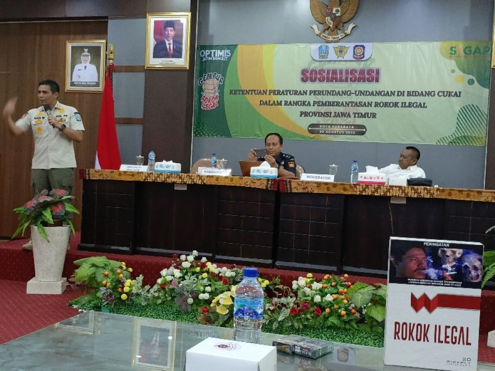 Kasat Pol PP Jatim M Hadi Wawan Guntoro menyampaikan paparan nya. (Ist) 