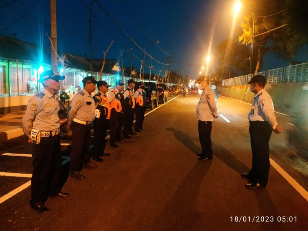 Dinas Perhubungan Pemkab Bojonegoro saat gelar upacara petugas lapangan. (Ist) 