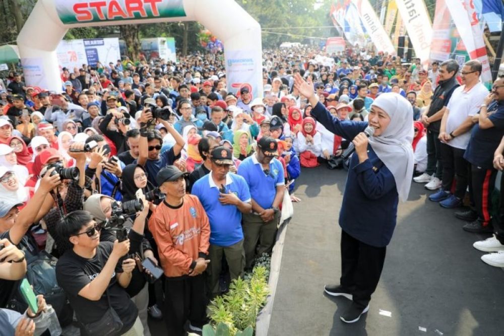 Ribuan Masyarakat Antusias Ikuti Jalan Sehat dan Pasar Murah di Bakorwil Malang