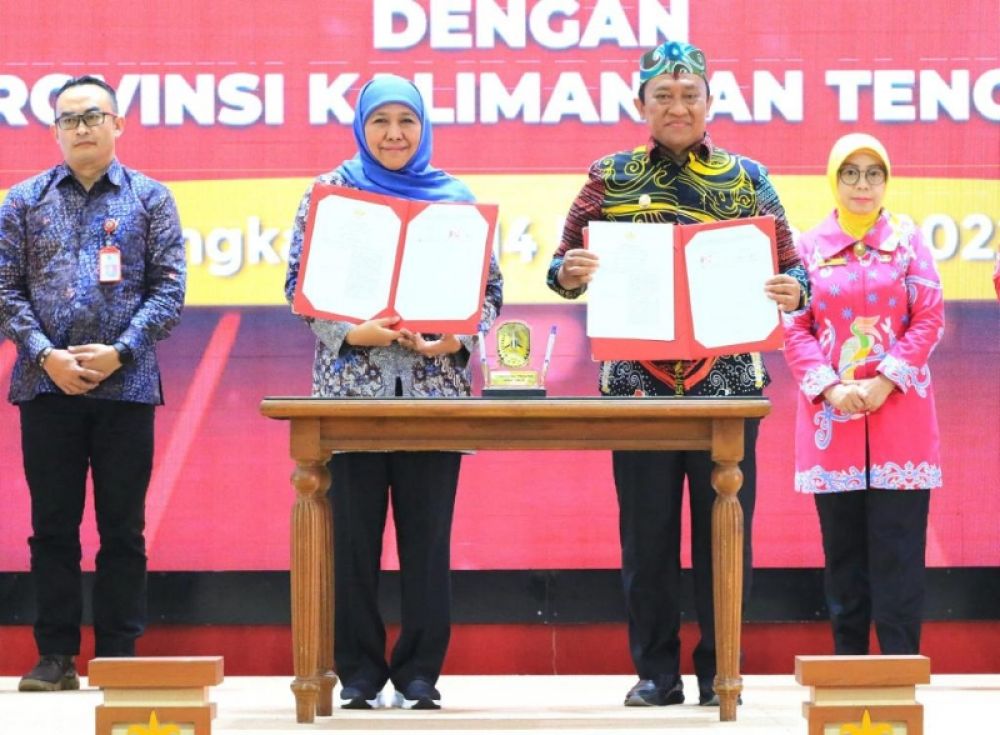 Gubernur Jawa Timur Khofifah Indar Parawansa saat Misi Dagang di Kalteng. (Ist) 