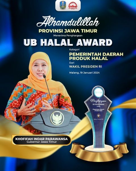 Pemprov Jatim raih UB Halal Award 2024. (Ist) 